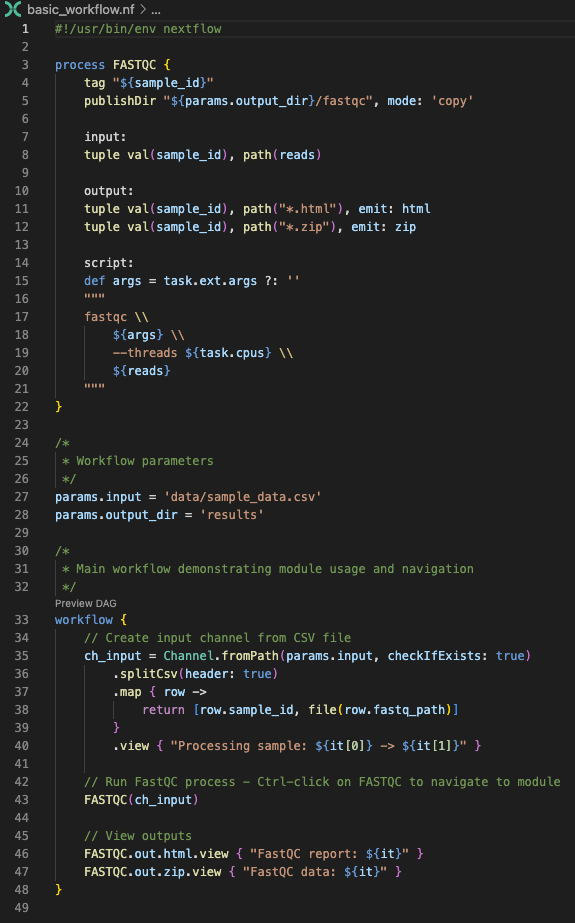 Presentazione della sintassi
